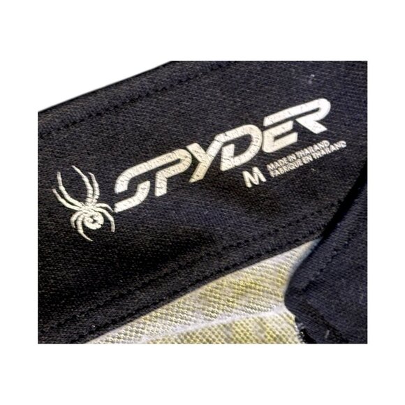 Spyder Men's 1/4 Zip Pull-over RARE Tribal Print High Collar in Black/White - Picture 3 of 5